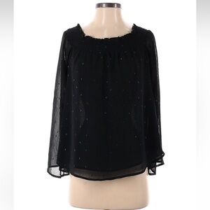 Abercrombie & Fitch | Foil Polka Dot Off Shoulder Blouse